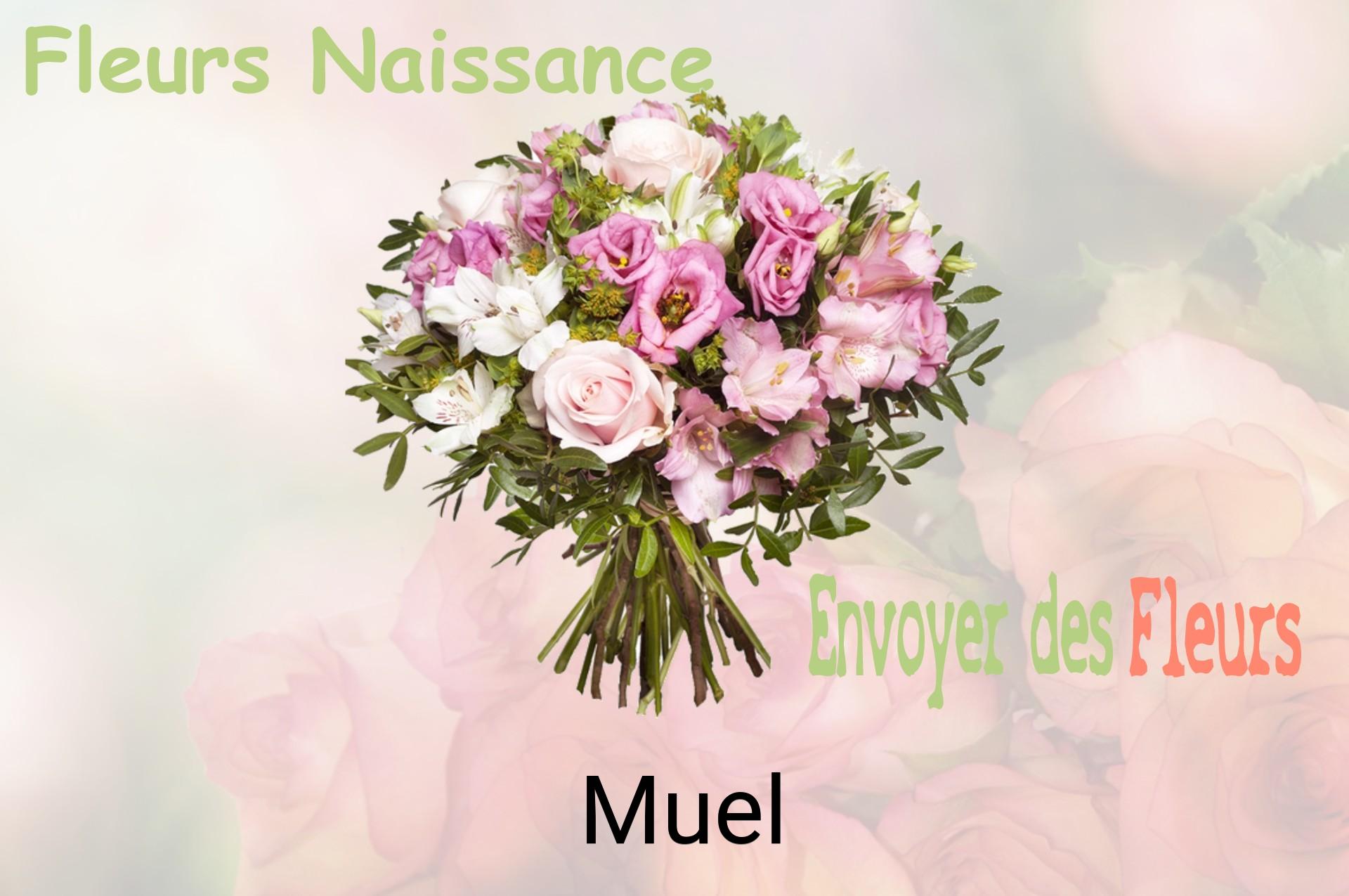 Bouquet de fleurs de naissance livré à Muel